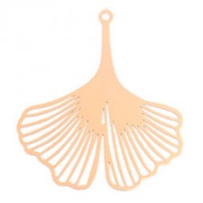 Metal Bohemian pendant Ginkgo leaf Rosegold